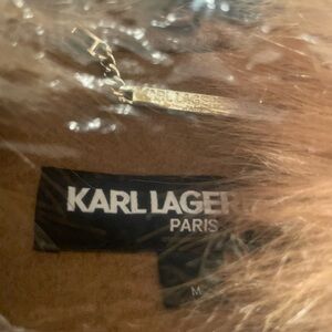 Karl Lagerfeld Brown Fur Coat